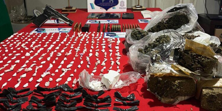 Duro golpe al narcomenudeo en el Conurbano: Tres detenidos y un arsenal en Solano