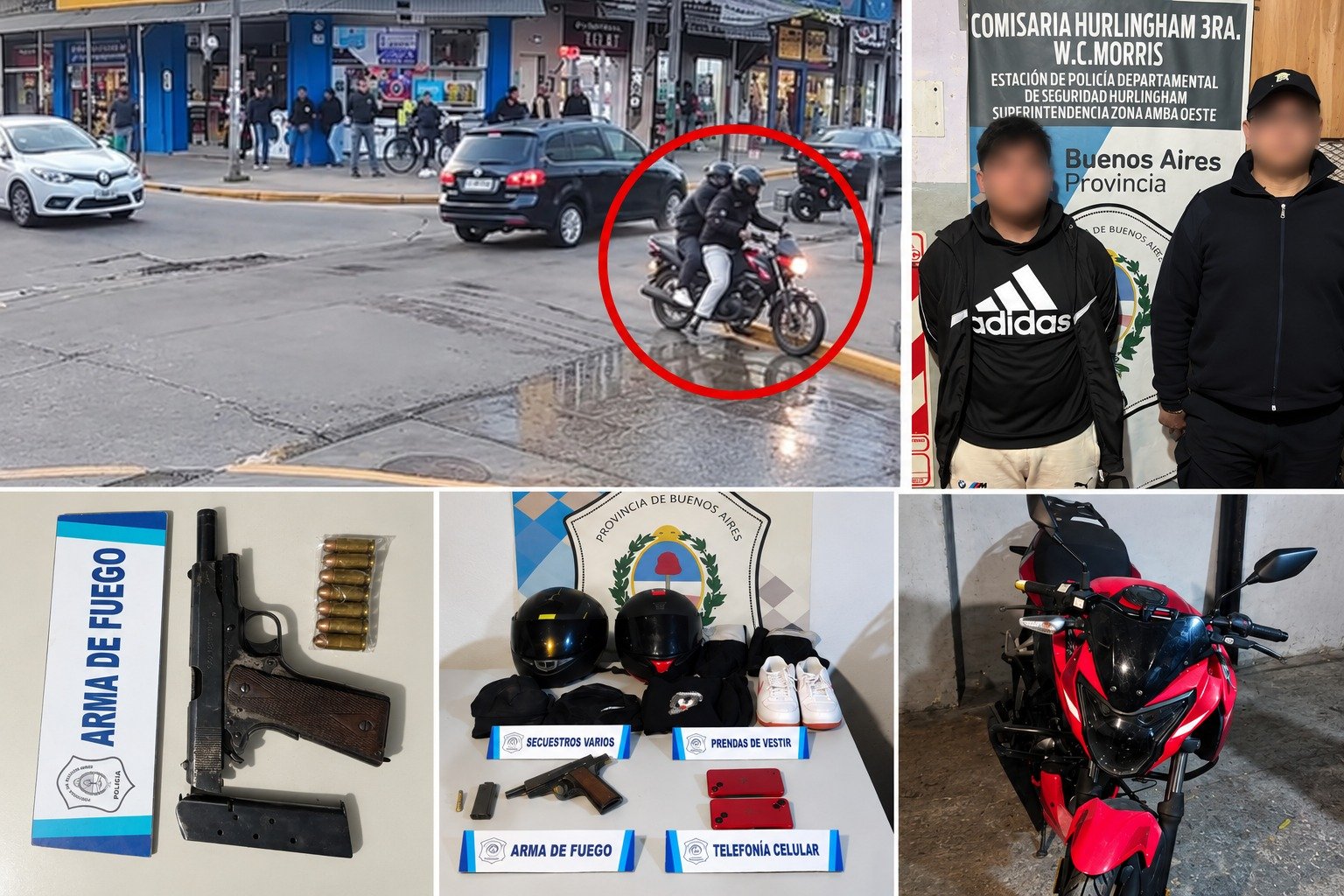 Hurlingham: Detuvieron al acusado de asaltar una joyería y disparar al aire durante la fuga en William Morris
